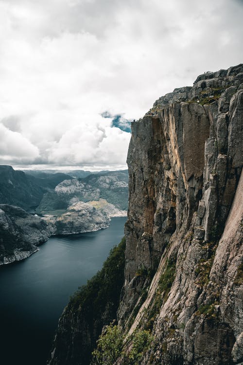 Cliff overlooking a river