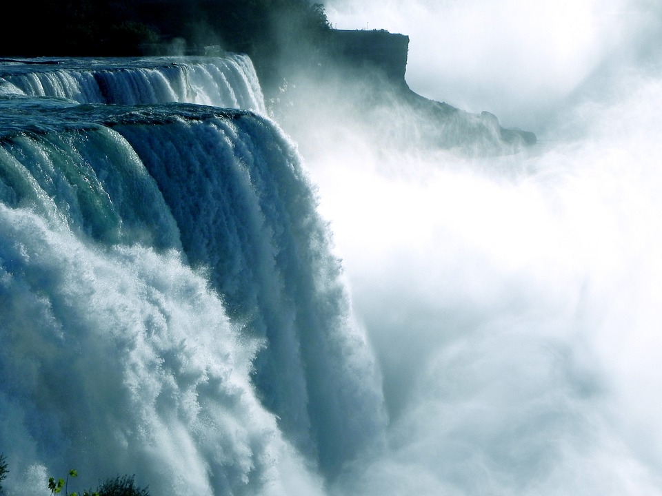 Blue waterfalls